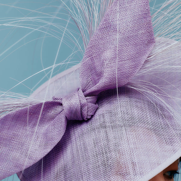 lavender heart slice with bow