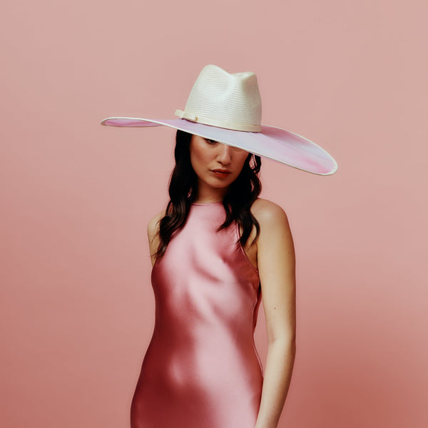 wide brim coloured fedora