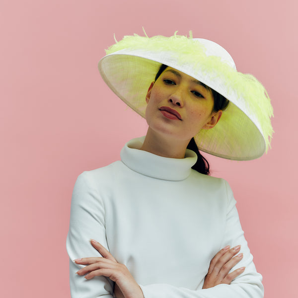 Chavasse Yellow Feather Picture Hat