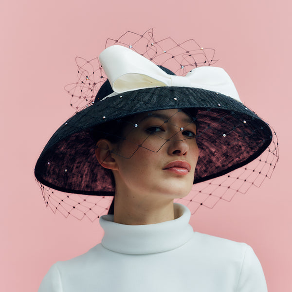 Hepburn Black and White Picture Hat