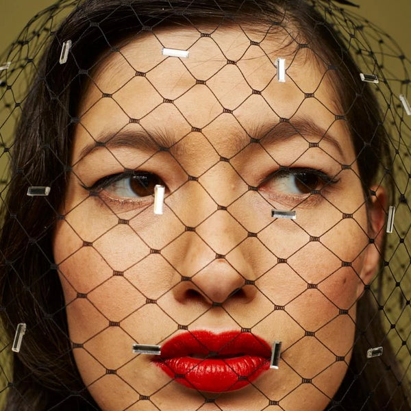 Opera Full Face Bird Cage Black Veil with Crystals