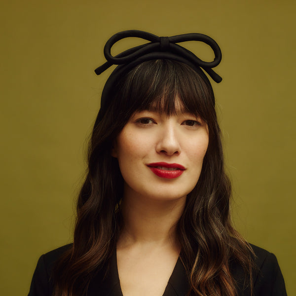 awon golding Tennessee Black Bow Headband
