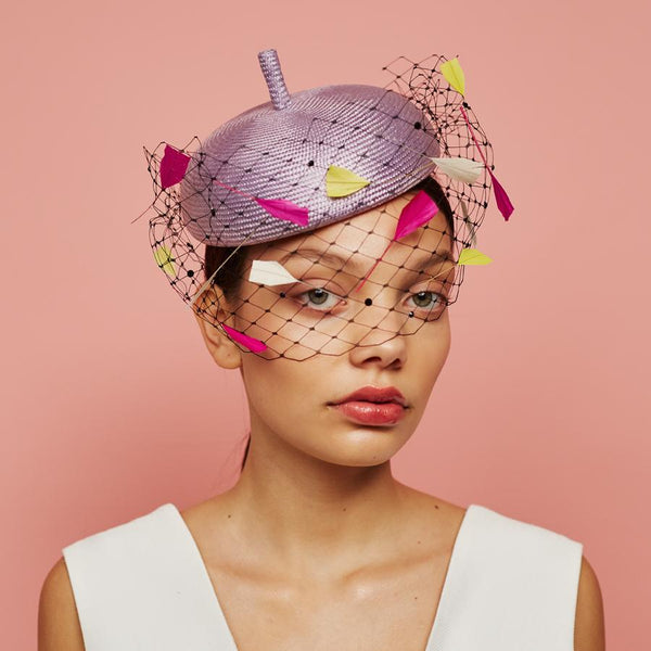 Ray Veiled beret - Awon Golding Millinery