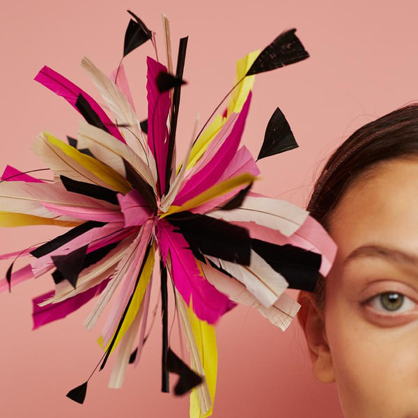 Spectra Feather Pom Pom Headpiece