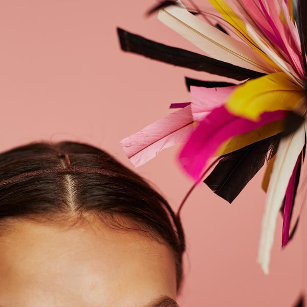 Spectra Feather Pom Pom Headpiece