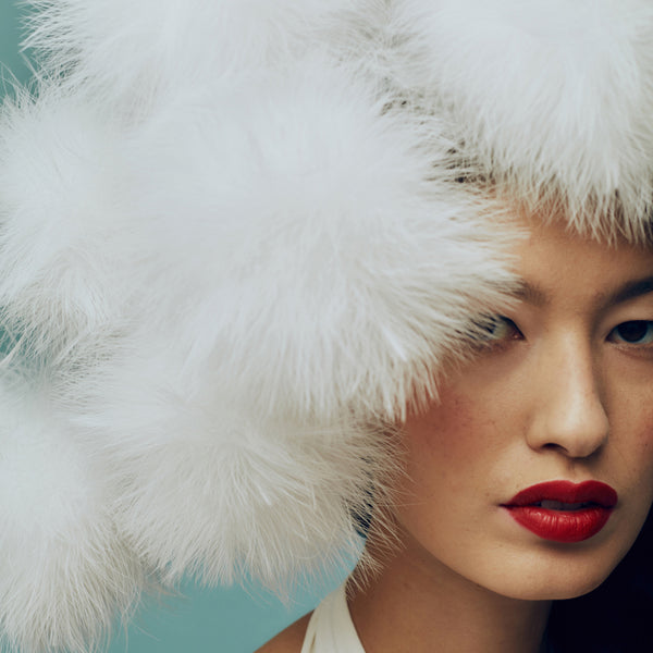 Fairy White Marabou Feather Pom Pom Headpiece