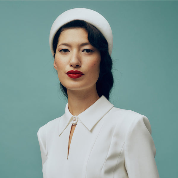 Fairchild White Satin Halo Headband