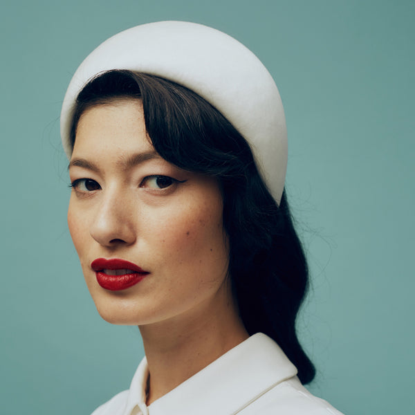 Fairchild White Satin Halo Headband