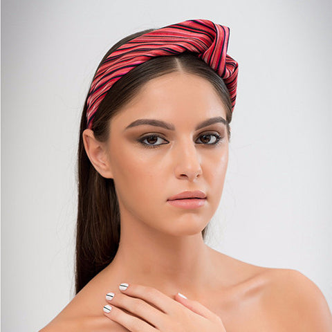 Ao - This structured turban headband is made from delicate silk woven fabric and is a flattering addition to either a casual or dressy outfit.