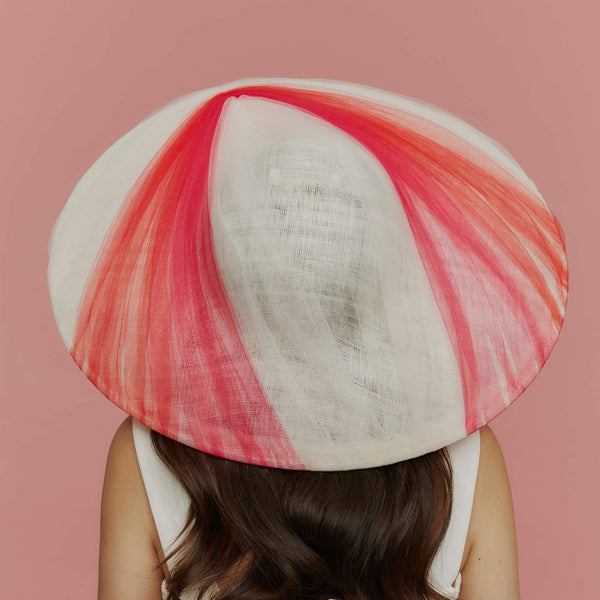 Amarillo White Wide-Brim Hat with Chevron