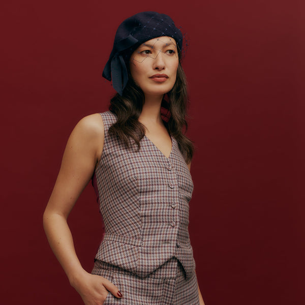 Cupid Bow Beret - Navy