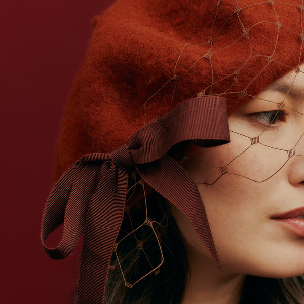 Cupid Bow Beret - Rust