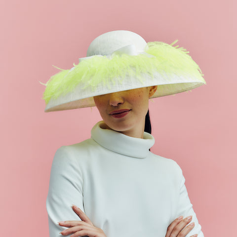 Chavasse Yellow Feather Picture Hat