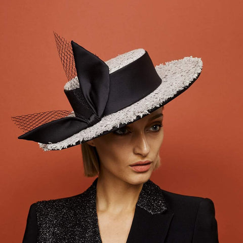 Luna Boater - Awon Golding Millinery