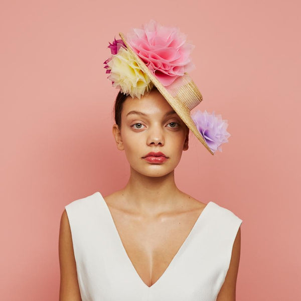 Peri boater - Awon Golding Millinery