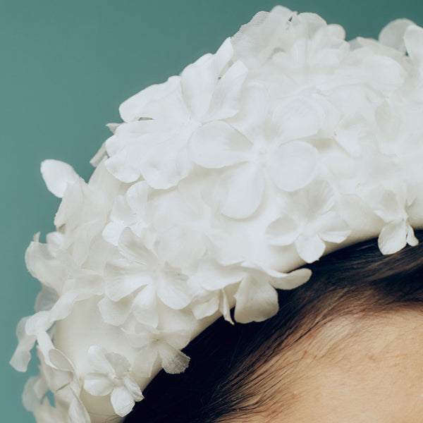 Apple Blossom White Silk Flower Halo Headband